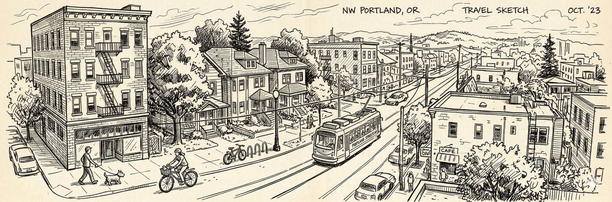 Portland neighborhood sketch